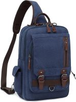 Mygreen Canvas Cross Body Messenger Bag Shoulder Sling Backpack Travel Rucksack